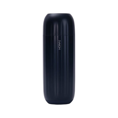 a black metal container with a white background